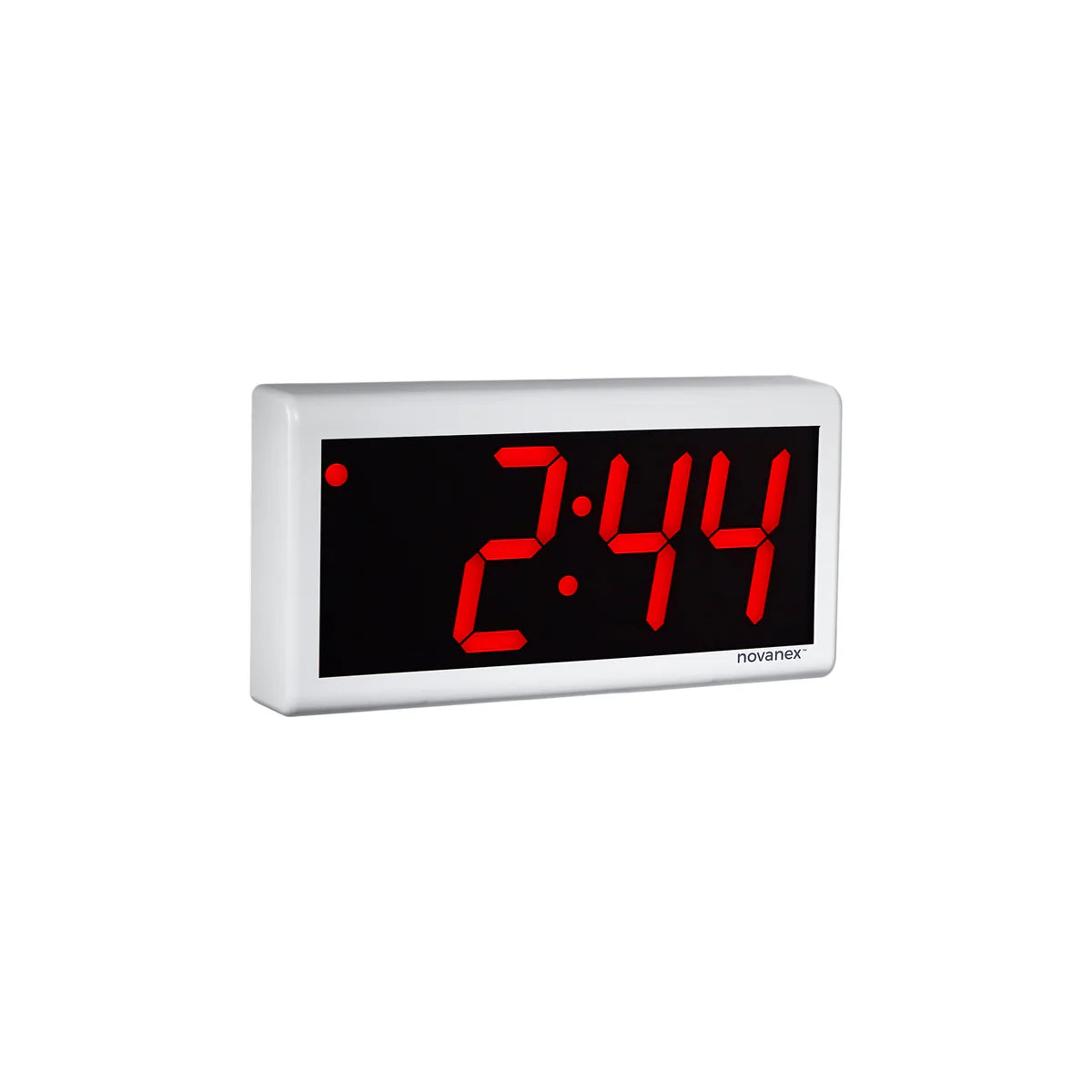 Novanex 4 Digit PoE Clock, Red LED, Off-White ABS Plastic Case (ONT4OW-P)