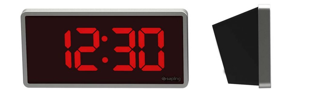 Sapling Wi-Fi Synchronized 4 Digit Digital Clock, Red LED (2.5 or 4.0 inch)
